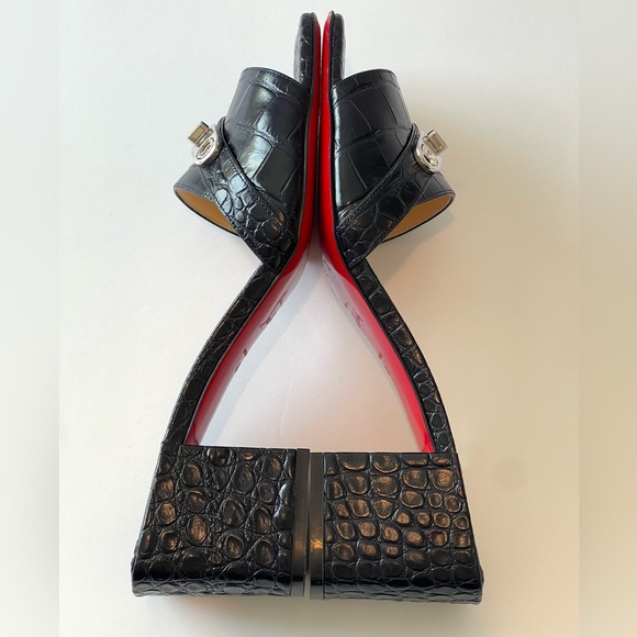 Christian Louboutin Lock Art 55 Mule Sandal Blue Size EU 40/US 10 - Picture 7 of 12